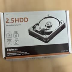 2.5インチ ポータブルHDD 500GB 外付けハードディスクのサムネイル