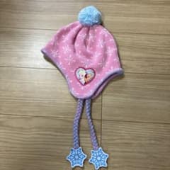 아나운서와 눈의 여왕 니트 모자 핑크