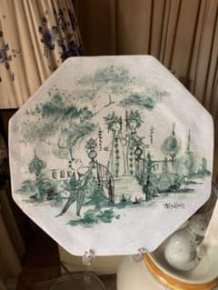 ビヨンヴィンブラッド　大型レアなビンテージ1963年手書き一点物絵皿ラスト ビヨンヴィンブラッド大型レアなビンテージ1963年手書き一点物絵