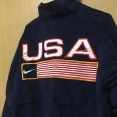 大幅値下げ90s 希少 NIKE ナイキ USA ナイロンジャケット L　銀タグのサムネイル