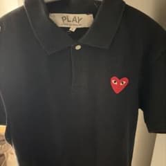 PLAY COMME des GARÇONS 半袖ポロシャツ S ブラック - メルカリ