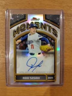 【直書き】Topps finest 佐々木 朗希選手直筆サインカードのサムネイル