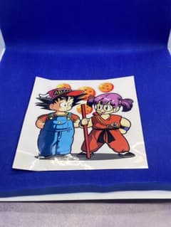 転写シール　アラレちゃん×悟空　防水ステッカー　シールのサムネイル