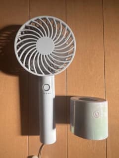 タイプC充電式 ハンディファン 水色のサムネイル