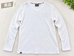 【美品】ノートン Norton ワッフル 長袖 Tシャツ 白 Lサイズ 刺繍のサムネイル