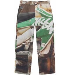 STUSSY WORK PANT CANVAS BAJA PRINT