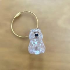 犬型 クリアチャーム キーホルダーのサムネイル