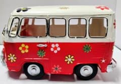 レトロバス ミニカー ティッシュケース 1956 フラワーデザインのサムネイル