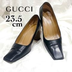 GUCCI 구찌 스퀘어 투 펌프스 블랙 23.5cm