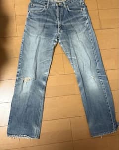 Lee デニムパンツ ライトブルー ダメージ加工のサムネイル