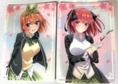 五等分の花嫁 サクラサクッ クリアカード 2枚セット　中野二乃　中野四葉のサムネイル