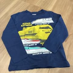 新幹線 長袖Tシャツ ネイビーのサムネイル