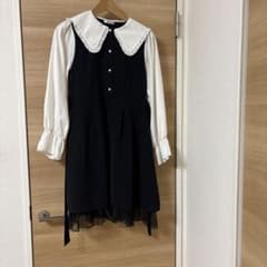 Majoretty フリル襟 黒白ワンピース　地雷のサムネイル
