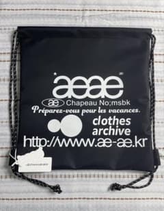 新品 aeae メッシュロゴ ジムサック リュック ブラックのサムネイル