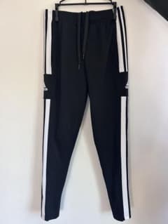 adidas ストライプ トレーニングパンツ 黒のサムネイル