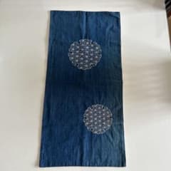 ハンドメイド 刺し子 テーブルランナー ネイビーのサムネイル