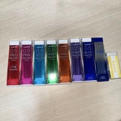 uni Nano Dia Color シャープ芯 7色セット 消しゴム付きのサムネイル