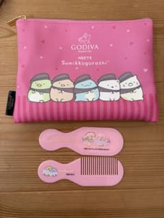 GODIVA MEETS Sumikkogurashi Pouch with Mirror and Comb