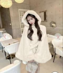 み*〜様 即配♡シェリミー Cherimi♡ファーポンチョ アイボリー 白系