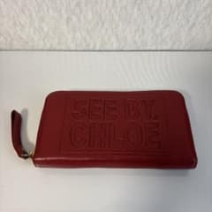 SEE BY CHLOE シーバイクロエ 長財布 レッド ラウンドファスナーのサムネイル
