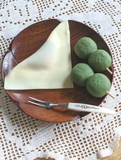 食品サンプル　生八ツ橋　餡　草餅　抹茶　団子　和菓子　クレープ　フェイクスイーツのサムネイル