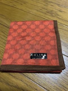 CELINE セリーヌ ハンカチ マカダム柄 レッドのサムネイル