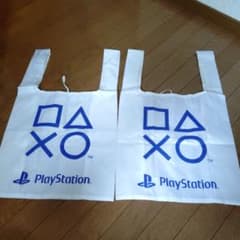 2 장 세트 PlayStation 토트 백 화이트