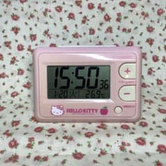 良品】ハローキティ デジタル目覚まし時計 希少 生産終了品 リズム時計