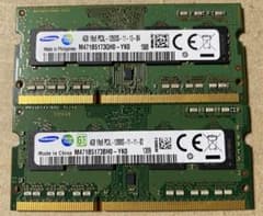 Samsung ノートPC用メモリ 4GB 2枚セット PC3L-12800Sのサムネイル