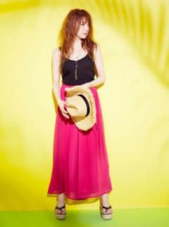シフォンワイドパンツ  ピンクのサムネイル