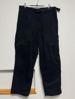HINSON ヒンソン ベルト付き ワイドパンツ ブラック M コットン100%のサムネイル