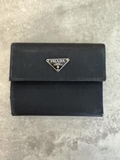 PRADA 三つ折り財布 ナイロン ブラック