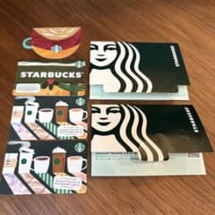 全てPIN削済】スターバックスカード4枚セット（デザイン多様） - メルカリ