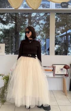 ロージーモンスターscallop mini cable knit ブラウン - メルカリ