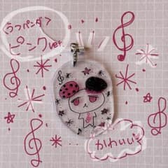 ハンドメイド　キーホルダー　鬱パンダ　y2k ウィッシュコア　ドット　平成のサムネイル