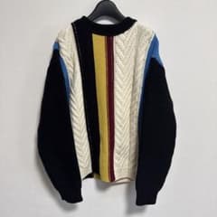 極美品】dunhill 21AW カラーブロック ケーブルニット - メルカリ