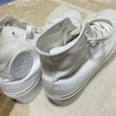 Converse  白 厚底ハイカットスニーカーのサムネイル