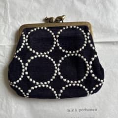 ミナペルホネン cuddle purse タンバリン ネイビー - メルカリ