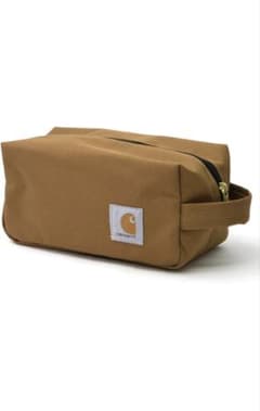 値引き！ Carhartt ポーチ ブラウン　数回使用　サイズ(横幅)25㎝のサムネイル