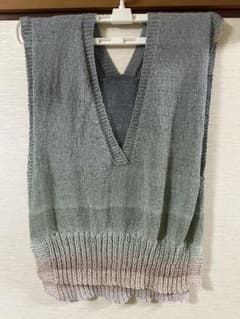 ハンドメイド ニットベスト グラデーションのサムネイル