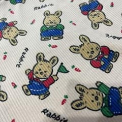 うさぎ柄 生地　90㎝幅✖️2mのサムネイル