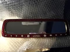 【美品】DADラグジュアリールームミラー モノグラムレザーエナメルディープレッドのサムネイル