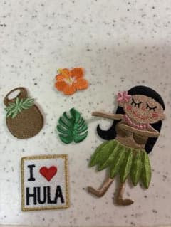 ハワイアン　フラダンス　刺繍　ワッペンセット　アップリケのサムネイル