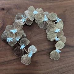 ウェディング ヘッドドレス ゴールド フラワーのサムネイル