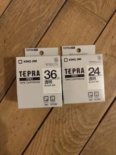 KING JIM TEPRA PRO 透明 黒文字 36mm 24mmのサムネイル
