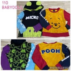 BABYDOLL 키즈 탑스 2점 세트 110cm