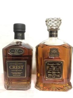 古酒二本セットクレスト12年 & カナディアンクラブ１２年のサムネイル