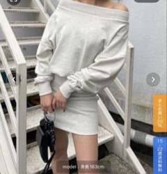 SPIRAL GIRLオフショルダー裏毛ワンピースのサムネイル