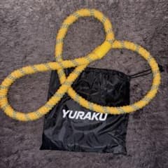 YURAKU フィットネスフラフープ イエローのサムネイル