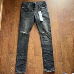 PURPLE BRAND ダメージデニムパンツ 29インチのサムネイル